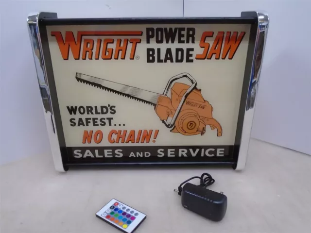 Wright Chain Saw Sales Service LED Display light sign box
