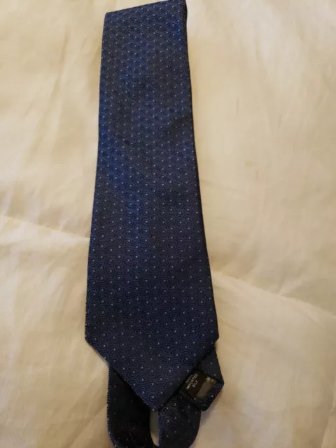 Calvin Klein Men's Pattern Navy Silk Blend Tie