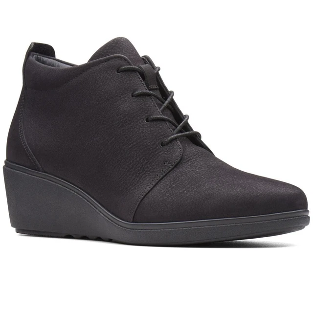 CLARKS LADIES UN Tallara Eva Black Nubuck Boots UK 4 D EU 37