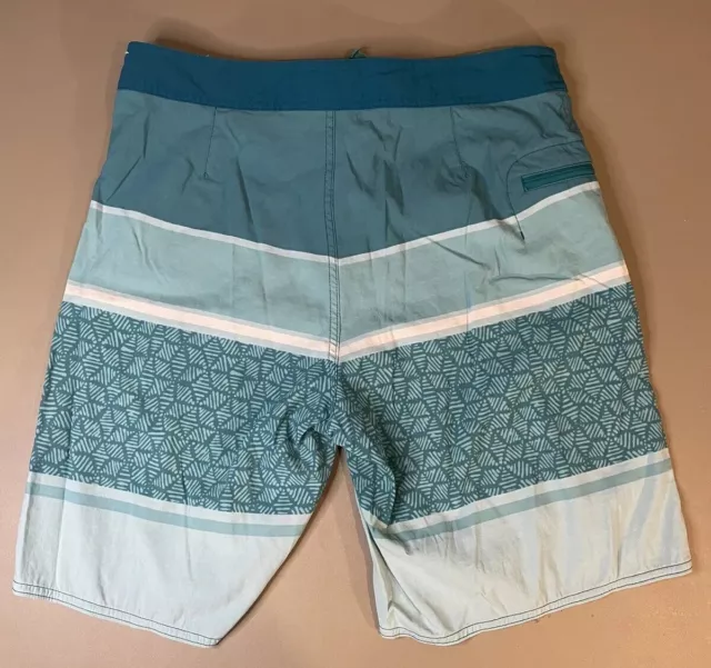 Patagonia Board Shorts Swim Trunks Mens Size 32 Worn Wear Blue Green 2