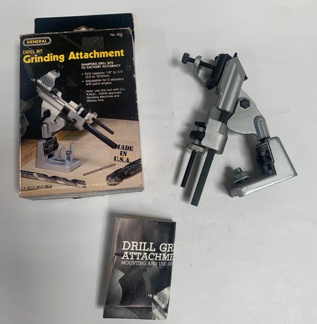 GENERAL DRILL GRINDING Attachment No.825 Made in USA With Original Box