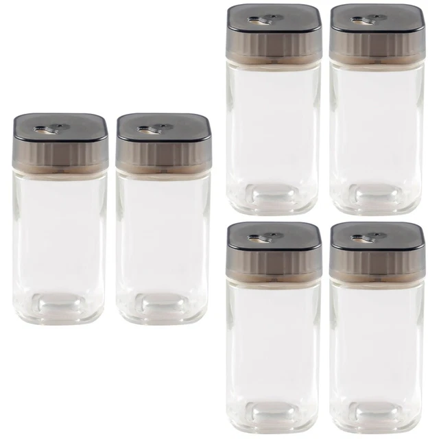 Dispensador de botellas portátil caja agitadora de condimento 6 piezas