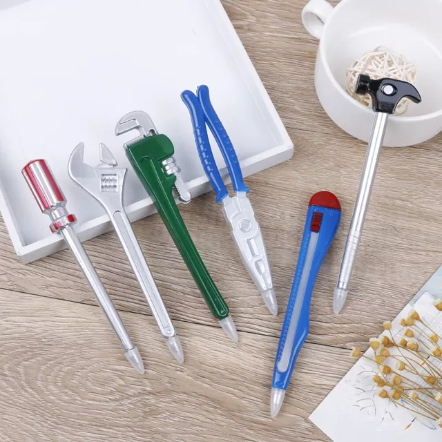 6Pcs Novelty tool pens set for school office student supplies gift kidR_EL