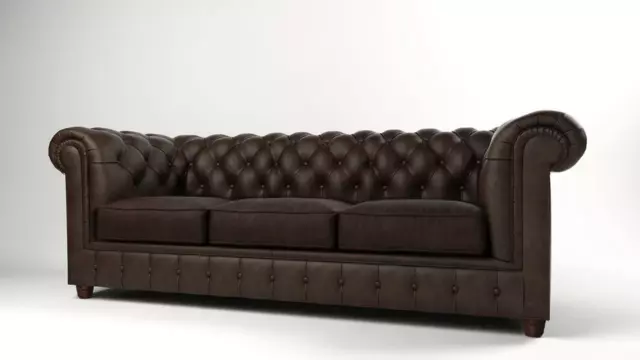 Klassische Chesterfield Couch Sofa 3 Sitzer Couchen Sofas Polster Dreisitzer Neu