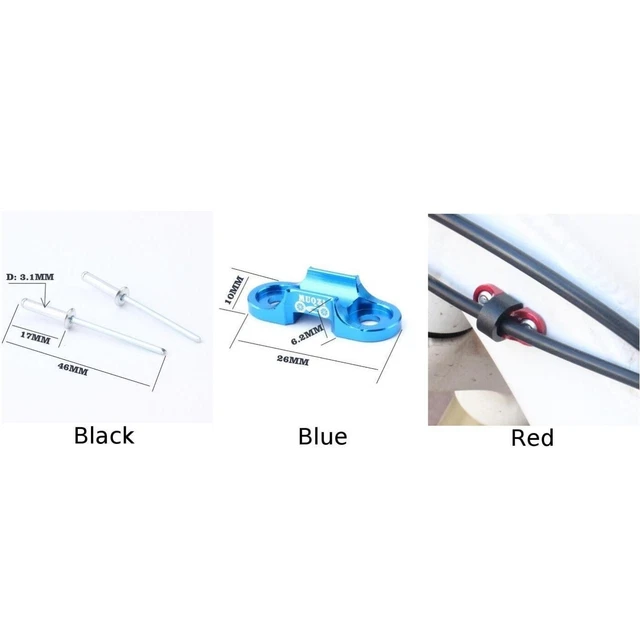 Lot De 4 Guides De Câble Vélo VTT En Alliage Aluminium - Pour Fixer Gaines De Freins Et Dérailleurs