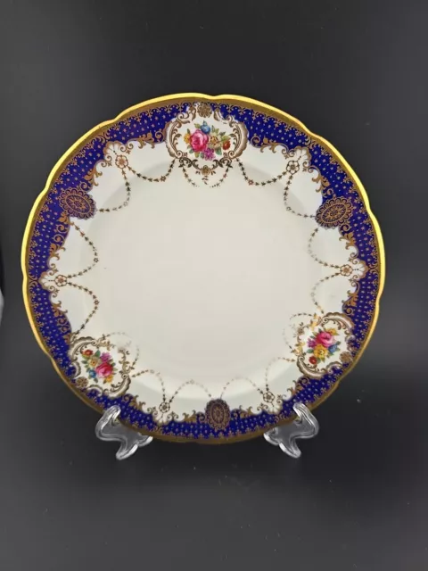 Antique Cauldon England Plates 1905 Cobalt Blue & Gold Gilt  Swags Side Plate 7"