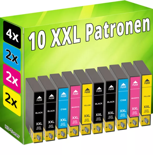 10x XL TINTENPATRONE für EPSON XP30 XP312 XP315 XP402 XP405wh XP412 XP415 HOME