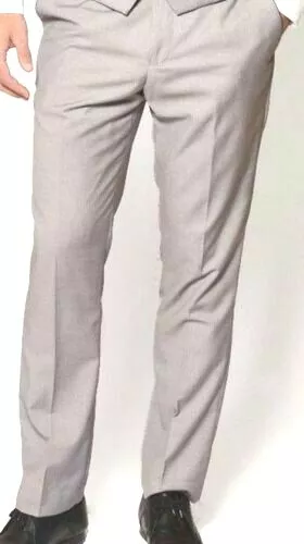 Pantaloni Da Sposa Uomo Ragazzi Ex Hire Argento Grigio Chiaro Vita 20""-34""