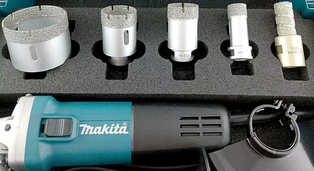 Broca de Diamante M14 para Baldosas Set En Makita Makpac Maleta + Accesorio 2