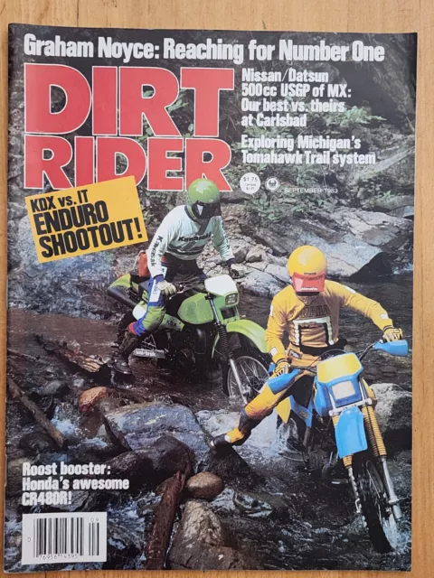 Dirt Rider September 1983 Vintage Motocross Magazine Honda CR480R KDX 500