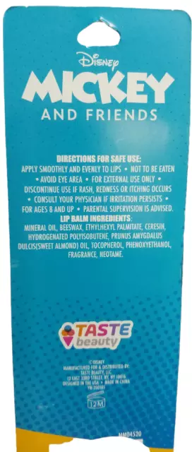 Disney Minnie Mouse and Friends HUMONGOUS Strawberry Flavored Lip Balm .71 oz 3