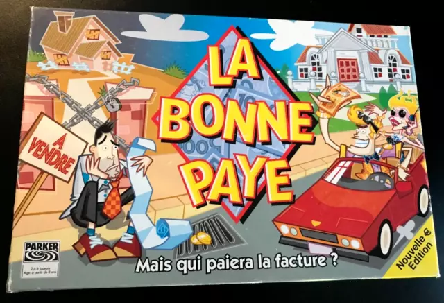 Jeu de société LA BONNE PAYE  en euros  HASBRO 2002 complet