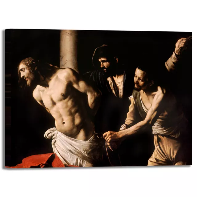 Caravaggio Cristo alla colonna quadro stampa tela dipinto telaio arredo casa