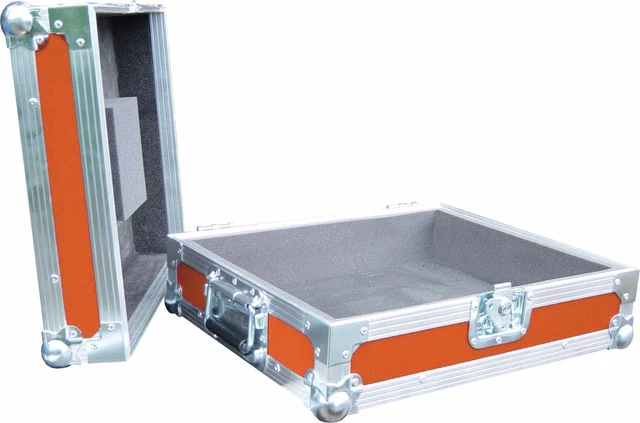 Technics SL1210 Turntable DJ Deck Swan Flight Case (Orange Rigid PVC) 2