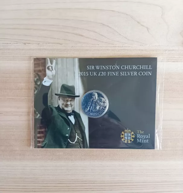 2015 Uk £20 Fine Silver Coin - Sir Winston Churchill - B U Quality - Sealed