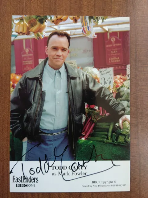 TODD CARTY *Mark Fowler* EASTENDERS HAND SIGNED AUTOGRAPH FAN CAST PHOTO CARD