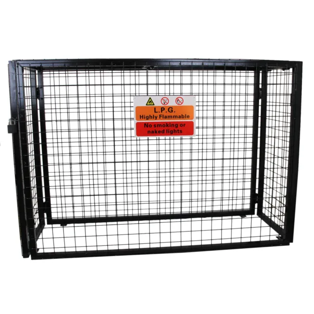 Gas Bottle Cage 1000mm x 1000mm | Collapsible Steel Mesh Security Cylinder