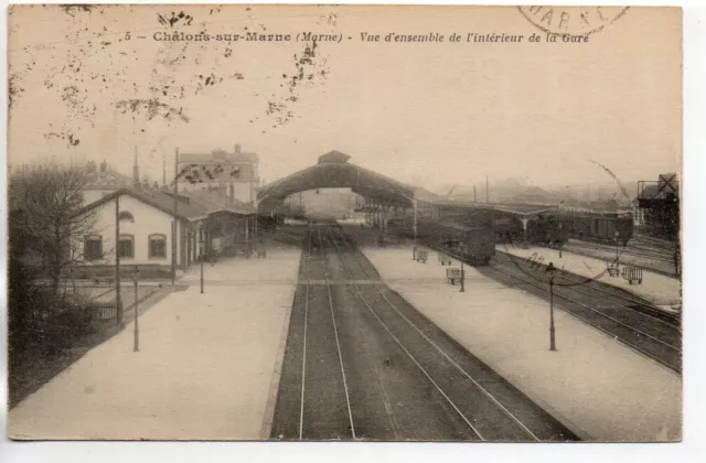 CHALONS SUR MARNE - Marne - CPA 51 - Gare Train - Intérieur de la Gare 8