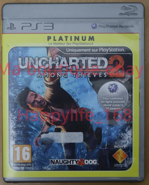 Steelbook + Notices Uncharted 2 Among Thieves PS3 – Sans Jeu, Bon état, Boîtier Métal Collection
