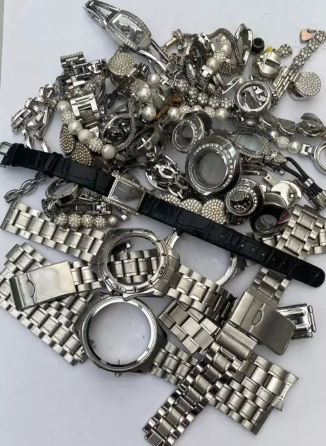 job lot of used mix sekonda watch parts