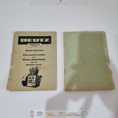 LIBRETTO ISTRUZIONI E PARTI RICAMBIO MOTORE DIESEL DEUTZ F2L 712 H0155-9IT 