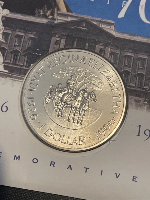 Bermuda  1996 10 Dollar Coin Queen Elizabeth 70Th Birthday First Day Coin Cover