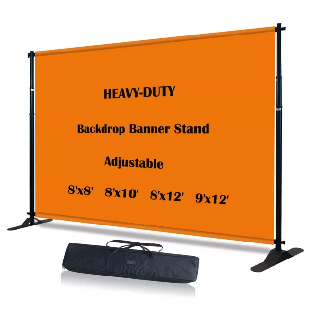 Banner Stand Step and Repeat Adjustable Telescopic Trade Show Backdrop