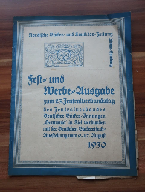 Nordische Bäcker Zeitung Austellung Kiel 1930