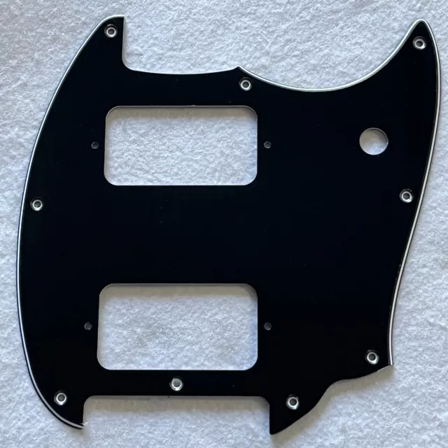 Golpeador de guitarra estilo Fender Squier Bullet Mustang HH, 3 capas negro