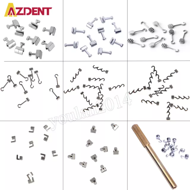 AZDENT Dental Orthodontic Crimpable Hook Sliding Cross Tube Stops Type 10Pc/Set