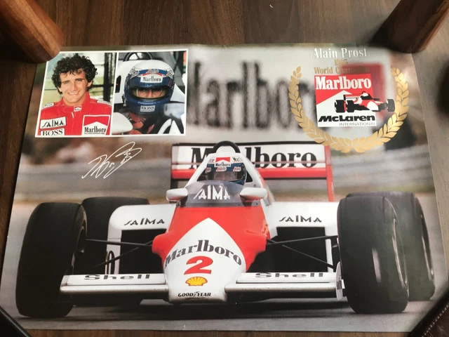 Affiche Alain Prost Champion Du Monde Formule 1 1985 Années 80 Vintage