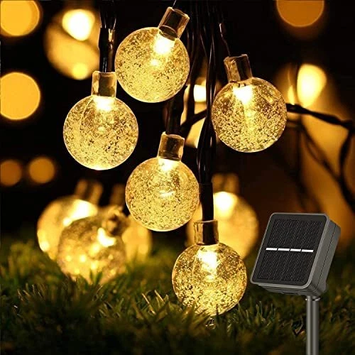 Guirlande lumineuse exterieure solaire Étanche 11M 60 LED 8 Modes Guirlande S...