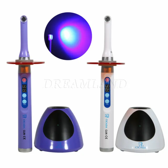 Dental Wireless ILED Curing Light Lamp 1 Second Cure 2300MW 2 Colors Pox