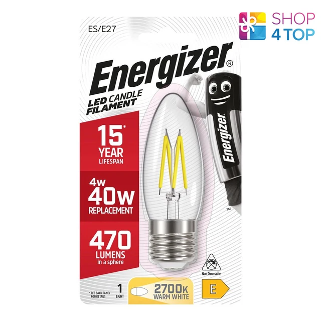 Energizer Led Candle Filament S9031 Es/E27 4W/40W 470Lm 2700K Warm White Neu
