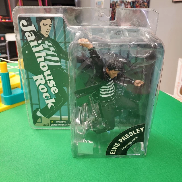 MCFARLANE TOYS JAILHOUSE Rock ELVIS Presley Action Figure w/ Stand NEW