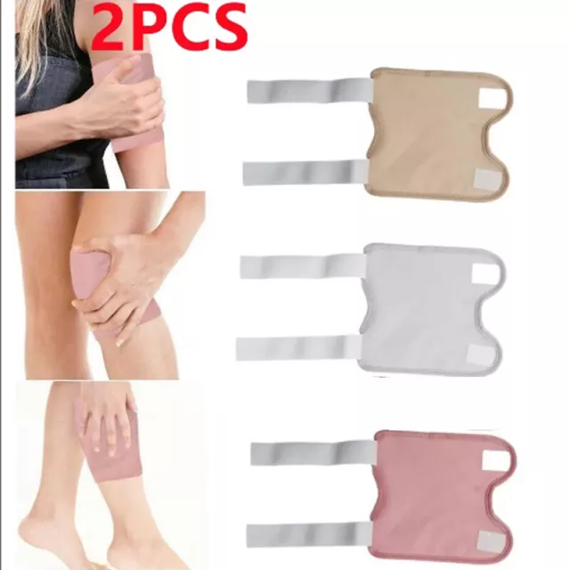 2pcs Castor Oil Packs for Knees, Reusable Organic Cotton Castor Oil Pack Wrap