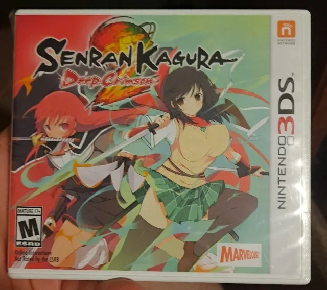 Senran Kagura 2: Deep Crimson Case & Manual "NO GAME" Nintendo 3DS Replacement