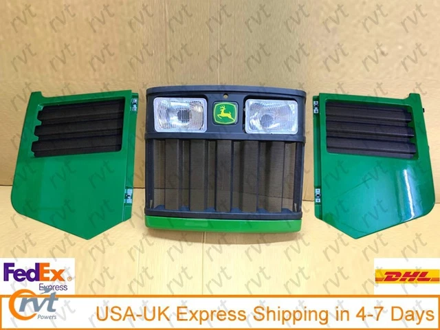 OEM RE209912+RE72248+RE72249 Front & Side Grille Set+ Headlight for John Deere