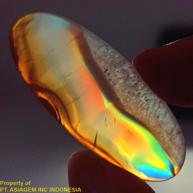 30ct 'A' Grade Rainbow IRIS AGATE ~Multi-Color Fire~ 1-of-a-kind ~100% Natural
