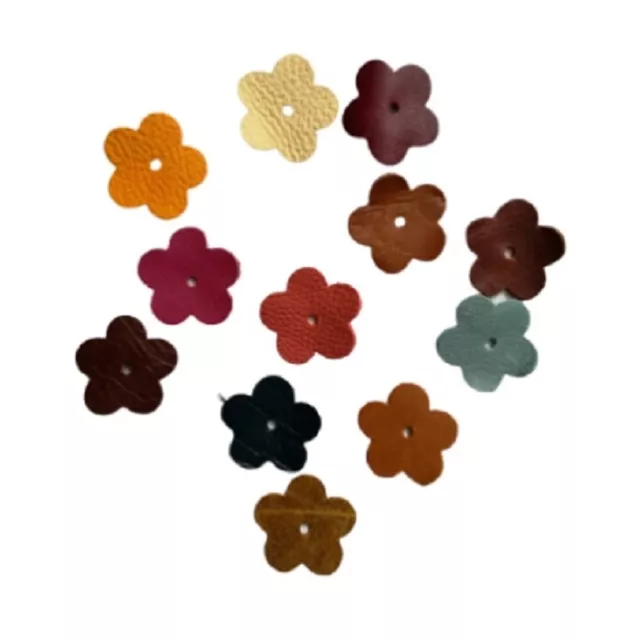 20 x pre-cut leather flowers, die cuts/card making/ scrapbooking /1-200-00341-20