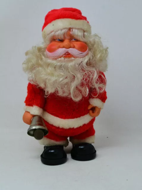 Vintage Creepy Santa Claus On Wheels Battery OP Display Only