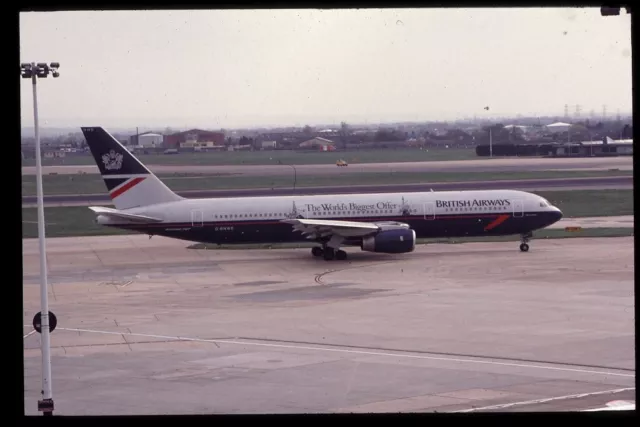 ORIGINAL FUJICHROME COLOUR Slide British Airways Boeing 767-300 ...