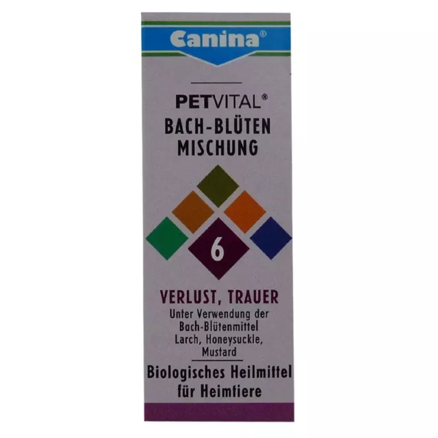 Canina Pharma Petvital Bachblüten Nr. 6 - Verlust 10g Therapie für Heimtiere