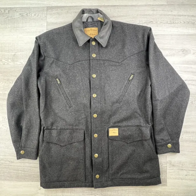 Powder River Outfitters Panhandle Slim Men's Wool Blend Coat Jacket Black Size S