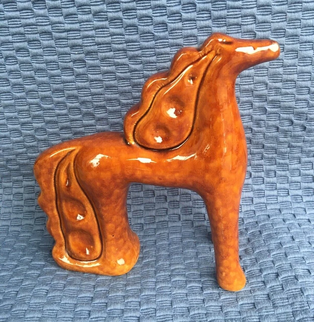 Vintage  Figurine Pouring ceramics.  Horse  Majolica USSR