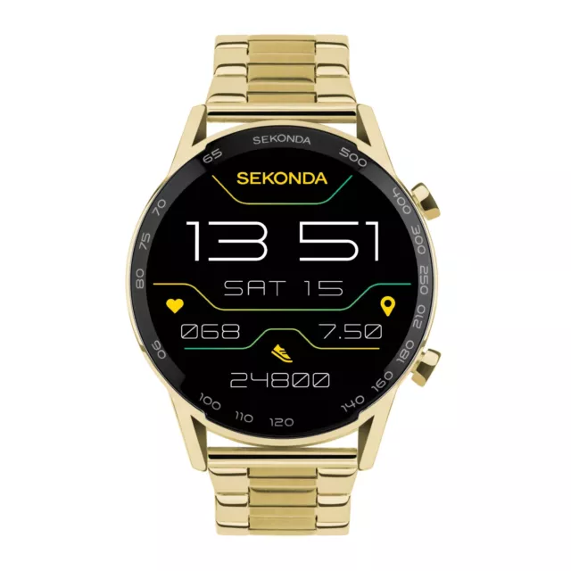 Sekonda Mens Active Plus Gold Smart Watch Brand New Boxed RRP £99.99 Model 30227
