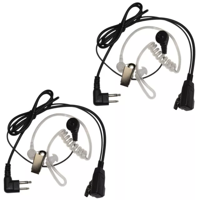 2x HQRP Mic Earpiece Headset for Motorola PMR-446, Mag One BPR-40, AU-1200