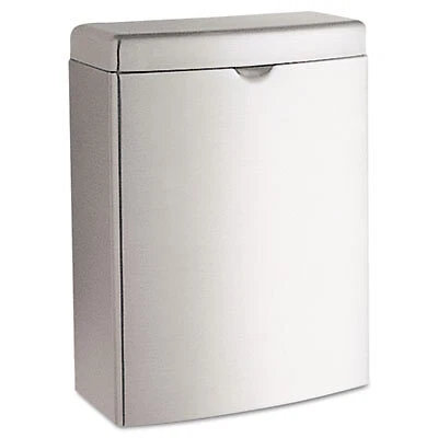 Bobrick contura receptacle, 1 gal, stainless steel B-270 BOBRICK WASHROOM