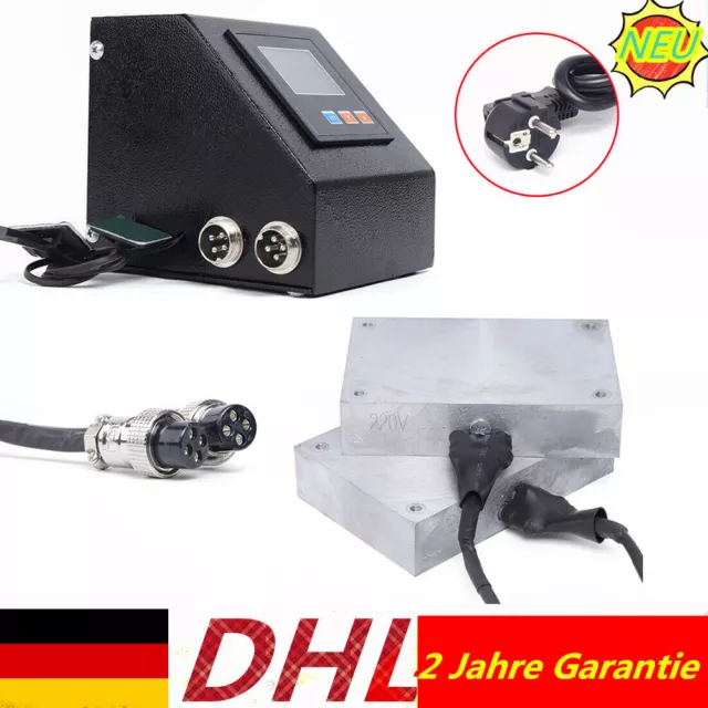 1200W Elektrisch Kolophonium Hitzepresse 15x10cm Doppel Heizplatte Presse Satz