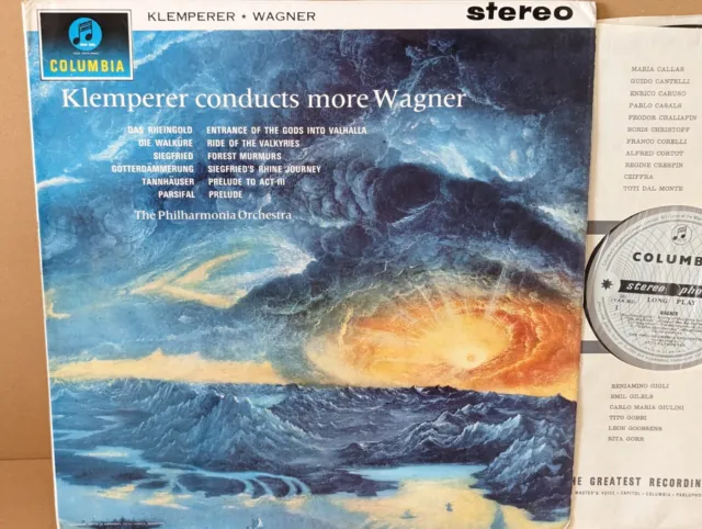 Columbia Sax 2464 *Blue/Silver* Klemperer* Conducts *More Wagner* Nm